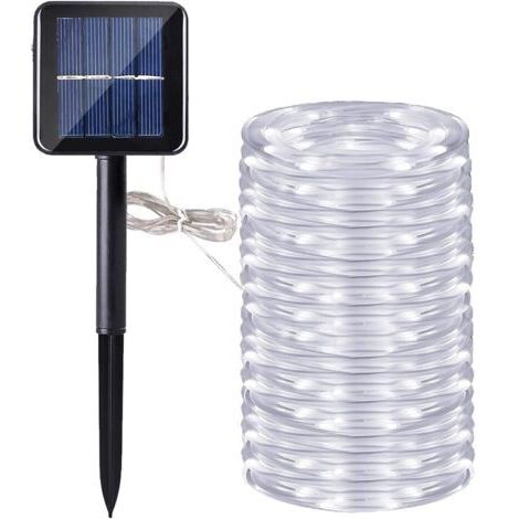 Green Mobility-22M 200 Led éNergie Solaire ExtéRieure Fil De Cuivre ChaîNe Jardin Jardin Camping Famille Mur éTanche ChaîNe De LumièRe Festival FêTe Conte DéCoration (Blanc) (1/5)