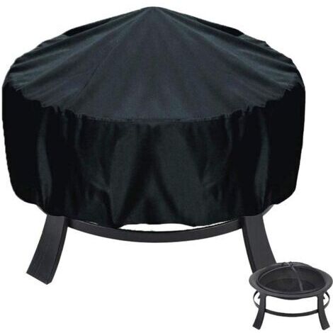 Green Mobility-Housse de protection pour brasero - 85 x 40 cm - Ronde - Avec cordon de serrage - Tissu Oxford 210D résistant à la déchirure - Coupe-vent - Résistant aux UV - Imperméable (1/5)