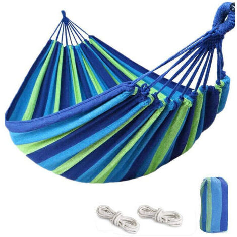 Green Mobility-Outdoor-Camping-Hängematte, tragbare Hängematte aus Segeltuch, leicht, mit baumfreundlichen Gurten, Tragetasche, perfekt für Garten, Balkon, Terrasse, Strand, Wandern, 19080 (1/4)