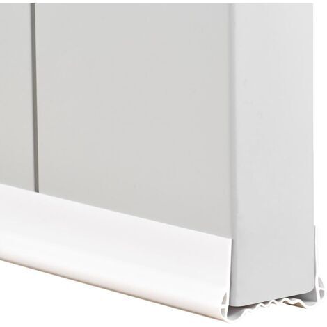 Green Mobility-Base de porte à double isolation, protection contre les courants d'air froids - joint anti-bruit et anti-poussière pour arrêter l'air froid 1 m (blanc) (1/4)