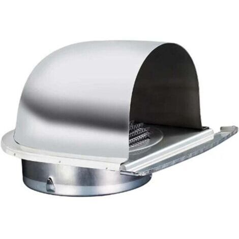 Green Mobility-Chapeaux de cheminée/grilles de ventilation en acier inoxydable pour murs extérieurs, conduits et hottes de cuisine (100 mm). (1/3)