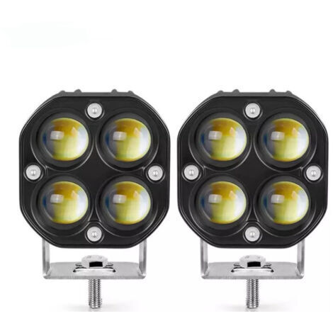 Green Mobility-Projecteur LED 40 W à quatre feuilles en forme de trèfle pour voiture, éclairage de travail, moto, véhicule tout-terrain, pare-chocs avant modifié (1/4)