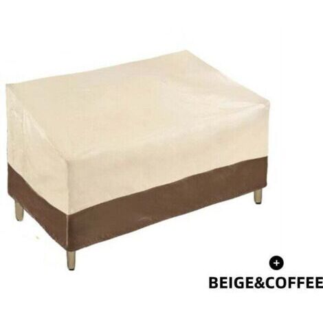Green Mobility-Housse pour canapé de jardin double, imperméable et résistante, petite taille (standard), beige et marron (420D), 1478 x 279 cm (1/4)