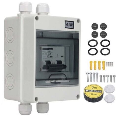 Green Mobility-Disjoncteur Miniature 2P 125A 1000V DC Interrupteur Étanche IP65 pour Système Solaire Photovoltaïque (1/4)