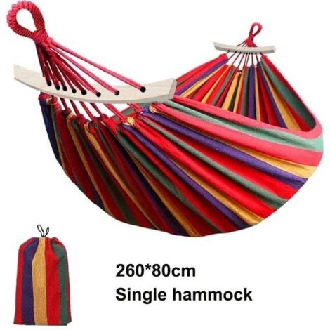 Green Mobility-Hamac Suspendu, Hamac de Camping et Jardin Confortable avec Barre en Bois Anti-basculement et Corde pour Exterieur/Intérieure, Terrasse, La Sieste (1/5)