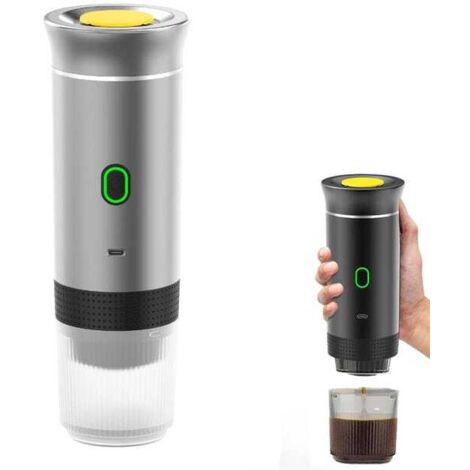 Green Mobility-Cafetière expresso 3 en 1, machine à café multi-capsules, auto-chauffante en 4 à 6 minutes, cafetière portable pour bureau, maison, argent (1/5)