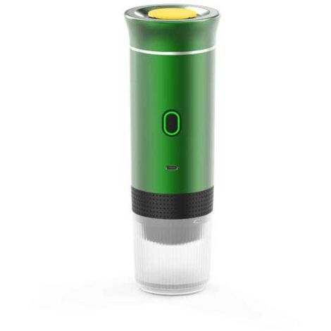 Green Mobility-Machine à Café Expresso Portable – Machine à Café Compacte 60 ml, avec Batterie Rechargeable 2500 mAh, Facile à Nettoyer, Vert (1/5)