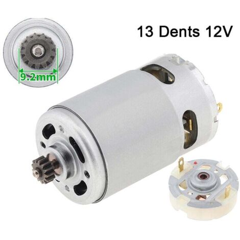 Moteur CC à deux vitesses  RS550 à 13 dents - Moteur à balais - 12 V, avec porte-balais de rechange (1/4)