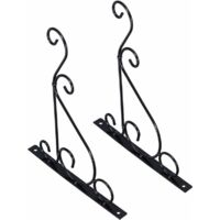 Green Mobility-Plant Hanging Bracket, Retro Iron Plant Hanging Hooks Outdoor Hanging Brackets for Outdoor Garden Wall Decoration