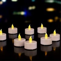 Green Mobility-Battery Operated Flameless Tea Lights: 24PACK LED Electric Candles Lamp Realistic and Bright Flickering Holiday Gift Long Lasting for Birthday Wedding Party Home Decoration (Warm Yellow