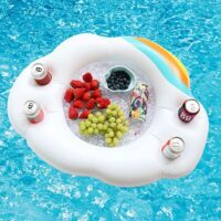 Green Mobility-Inflatable Serving Bar, Salad Ice Tray Food Drink Holder Containers, BBQ Picnic Pool Party Supplies Buffet Luau Cooler