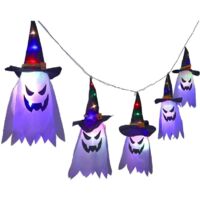 Green Mobility-Halloween Decoration Spooky Witch Hat, 5 Halloween Spooky Charm String Lights Batterred pour Halloween Outdoor Indoor Dorative