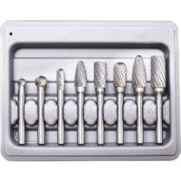 Green Mobility-Fraises Rotatives, Double Coupe de Tungstène Burres, 8 Pièces Double Coupe de Tungstène Burres Rotatives en Carbure Massif En Acier Set 6mm Queue Pour Outils Rotatifs perceuse électriqu