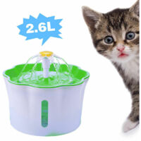 Green Mobility-2.6L Automatique Pet Fontaine D'Eau Potable Silencieux Electrique Distributeur D'Eau Feeder Bowl Pour Chats Chiens Animaux Multiples, Fontaine A Eau Verte Sans Tapis