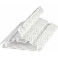 Green Mobility-60 Cintres Vêtements Bébés enfan en Plastique,Durables Stockage Cintres pour Enfants Cintres Bebe Couleur Unie Antidérapants pour Pantalon et Jupe bébé et Petits Enfants,Blanc,30cm