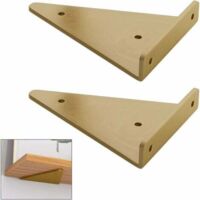 Green Mobility-Supporto per mensola galleggiante triangolare in metallo, supporto per decorazione fai da te per camera da letto, soggiorno, bagno, 2 pezzi (8x10 cm/3,1x3,9 pollici, dorato) L