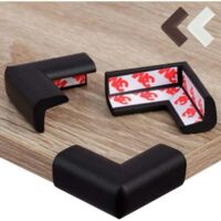 Green Mobility-Ensemble de protections d'angle pour bébé - Protections d'angle de table auto-adhésives et sécurité enfant - Protège les nourrissons et les tout-petits des chocs (Noir, ensemble de 12 p
