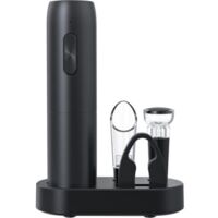 Green Mobility-Ouvre-bouteille électrique rechargeable 5 en 1, ouvre-bouteille professionnel avec base de chargement, coupe-capsule, verseur à vin, bouchon et câble USB - Noir