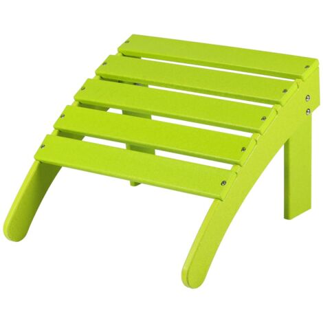 Aoodor All-Weather Adirondack Ottoman, Footrest for Adirondack chair-Lime Green