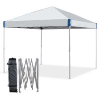 Aoodor 3x3 m Pop Up Canopy Tent, Water-Resistant 210D Oxford Fabric Portable-grey