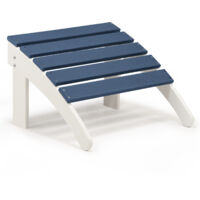 Aoodor All Weather HDPE Outdoor Adirondack Ottoman-Navy Blue