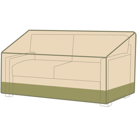 Aoodor Terrassen-Sofabezug, wasserdichte 600D-Oxford-Abdeckung für Outdoor-Sofas mit integriertem Aufbewahrungsbeutel und reflektierenden Griffen, geeignet für 2-Sitzer-Loveseat und Bank, 163 cm × 97 (1/5)
