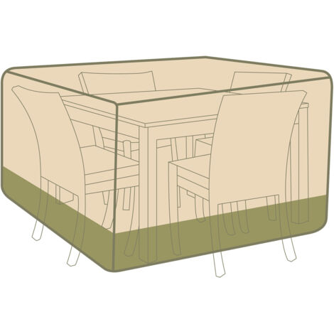 Aoodor Quadratische Outdoor-Möbelabdeckung für Ecksofa-Set, 600D Wasserdichte Terrassenabdeckung für Gartentisch und Stühle, 218 cm × 218 cm × 81 cm