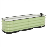 Aoodor Galvanisiertes Hochbeet-Kit mit Selbstbewässerungssystem, Metall-Gartenpflanzboxen mit Drainage-Pfropfen für Gemüse, Kräuter, Blumen