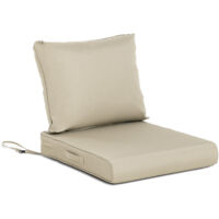 Aoodor 21x21 Zoll Tiefe Sitzauflagen-Set für draußen, UV-beständig und wasserabweisend, Gartenstuhlauflagen für Rattanstühle, Sofas, Loveseats