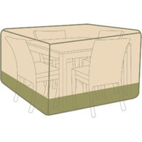Aoodor Quadratische Outdoor-Möbelabdeckung für Ecksofa-Set, 600D Wasserdichte Terrassenabdeckung für Gartentisch und Stühle, 218 cm × 218 cm × 81 cm
