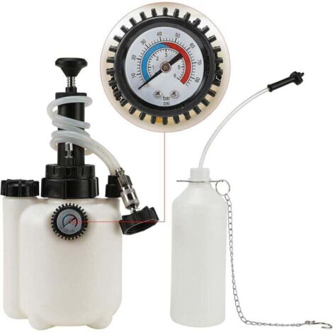 3-Liter-Bremsenentlüftungsgerät für Pkw, Bremsflüssigkeitsentlüftungsgerät mit E20-Adapter, Betriebsdruck 10–30 PSI, Bremsenentlüftungsgerät (1/5)