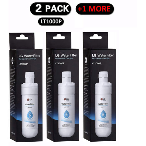 3er-Pack LT1000P2 Kühlschrank-Ersatzwasserfilter, 6 Monate/200 Gallonen, Weiß.