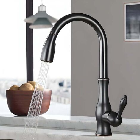 Premium-Küchenarmatur aus Kupfer, 360°-Drehung, Dual-Wasserauslassmodus, glatt und spritzfrei – Komfort und Haltbarkeit