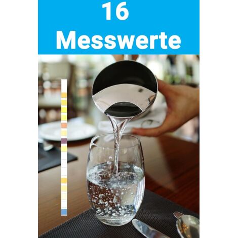16-in-1 Wasserteststreifen – 50 Stück Für Trinkwasser, Brunnenwasser & Aquarien – Testet PH, Härte, Blei, Kupfer, Eisen, Chlor & Mehr
