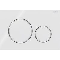 Geberit Sigma20 Betätigungsplatte für 2-Mengen-Spülung: weiß, chrom glänzend (115.882.KJ.1)