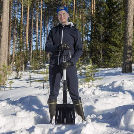 Pelle à Neige Portable Pliante Avec Poignée En D – Idéale Voiture, Camping, Déneigement Rapide Et Facile (Noir)