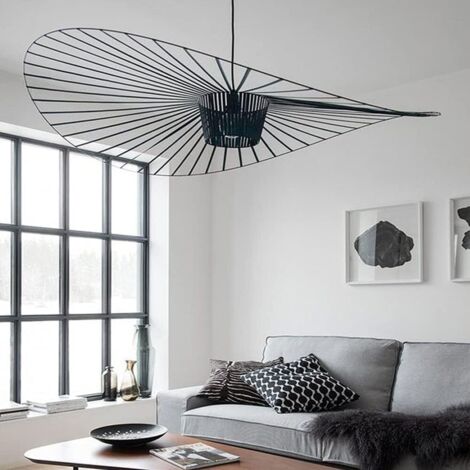Ikodm – Lustre suspension 80cm en fibre de verre et polyuréthane – Culot E27 jusqu'à 42W – Design moderne pour restaurant, bar, café