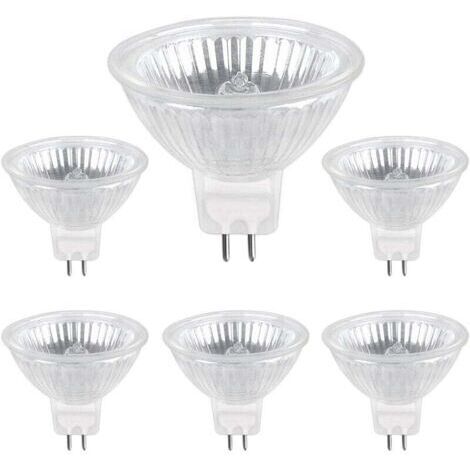 Ampoule Halogene GU5.3 20W 12V, 400lm Blanc Chaud 2700K Dimmable, Ampoule Spot Halogène MR16, pack de 6