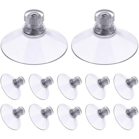 Paryou – Lot de 30 ventouses 41 mm – Écrous moletés pour fixation sécurisée – Matériau plastique durable – Charge maximale 2 kg – Transparentes pour surfaces lisses