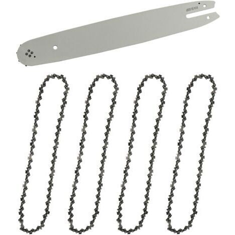 Aimoonsa – Guide-chaîne 35cm avec 4 chaînes de tronçonneuse – Pas 3/8' – Jauge 1,3 mm – Excellente performance de coupe
