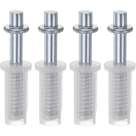 Paryou – Lot de 4 pivots supérieurs à deux volets 9,5 mm – Acier et plastique – Pour portes de 2,5 à 4,5 cm d'épaisseur – Installation facile