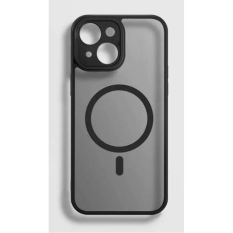 Coque Magnétique pour iPhone 15 6,1 Pouces, Compatible avec MagSafe, Protection de l'objectif améliorée, Coque Mat Translucide Fine Antichoc, Noir (1/4)
