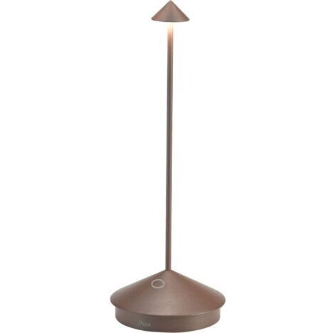 Lampe de Table Rechargeable et Sans Fil avec Contrôle Tactile, Convient pour le Salon et l'Extérieur, Dimmer, 2700 K, Hauteur 29 cm, Couleur Corten