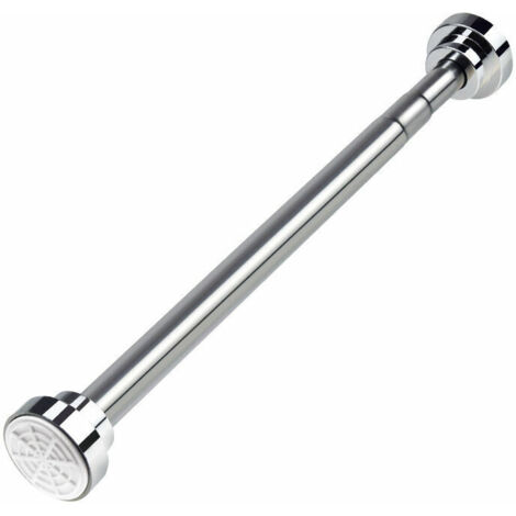 Tringle à Rideau De Douche En L - Métal Inoxydable Réglable 70-100 Cm - Argenté