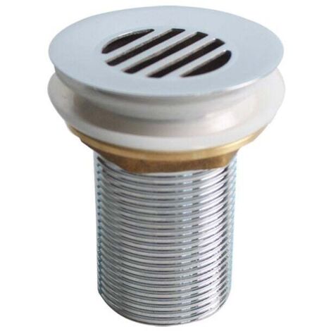 Bonde fixe de vidage pour lave-mains sans trop plein - écoulement libre - Grille laiton