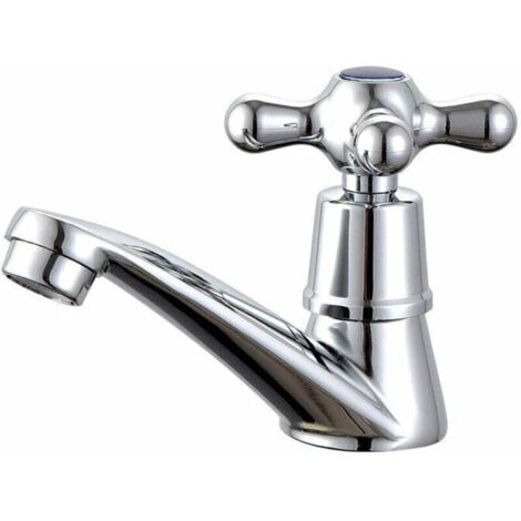Robinet d'eau froide unique, modèle GU.B/bon, robinet à froid simple chromé pour lavabo, salle de bain, cuisine, WC et maison