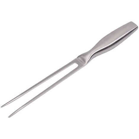 Ahlsen Fourchette à Viande, Acier Inoxydable, Fourchette à Découper Professional, Poignée Antidérapante, Argent, 27 cm (1/5)