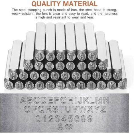 Kit De 37 Poinçons Lettres Et Chiffres Gueenky – 3mm Pour Gravure