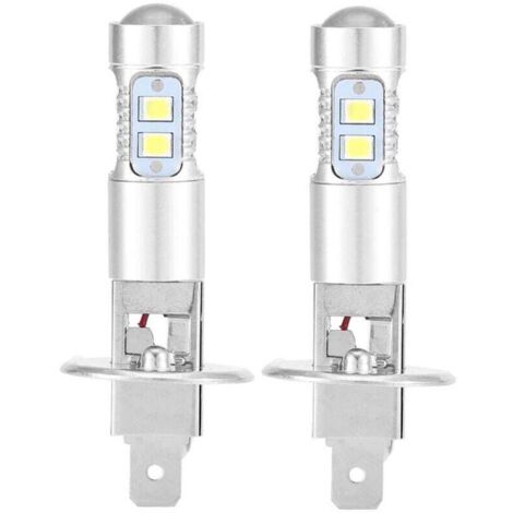 ZVD – Ampoules de phares H1 LED 6000K – Ultra blanches 100W – 1800LM haute luminosité – Installation facile pour feux de croisement