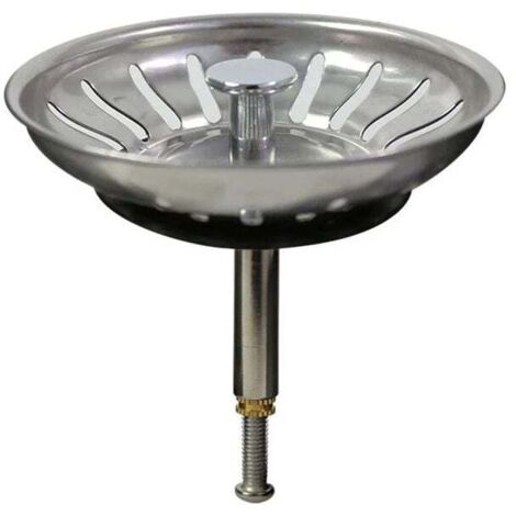 Aiperq – Panier pour bonde d'évier 80mm – Acier inoxydable 304 – Système de vidage avec goupille réglable – Lavable au lave-vaisselle